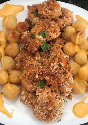 Una foto de Langostinos rebozados al horno🍤🍤🍤