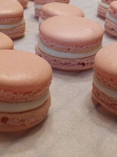 A picture of French Macarons.