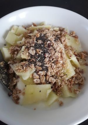 Una foto de Postre - colación de Manzana