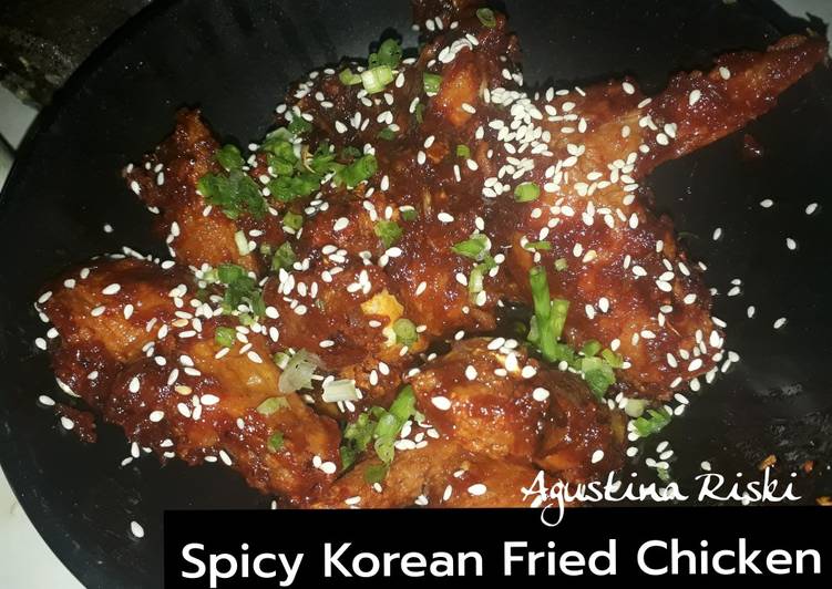 Cara Gampang Menyiapkan Ayam goreng Korea (spicy korean Fried Chicken), Lezat Sekali
