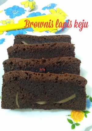 Foto resep Brownis lapis keju
