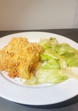 Une photo de 🍴Crumble Pommes de terre, Chorizo et Beaufort 🍴