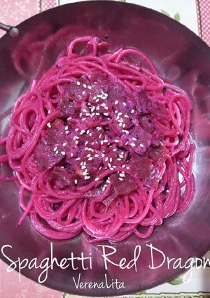 Foto resep Spaghetti Red Dragon Fruit