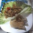 Verduras salteadas acompañado de carne en salsa de champiñón