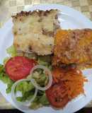 Pastel de papa y pastel de calabaza