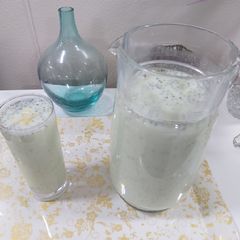 A picture of Almond pista sharbat.