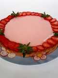 Crostata con panna cotta alle fragole