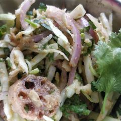 A picture of Manipuri salad Singju.