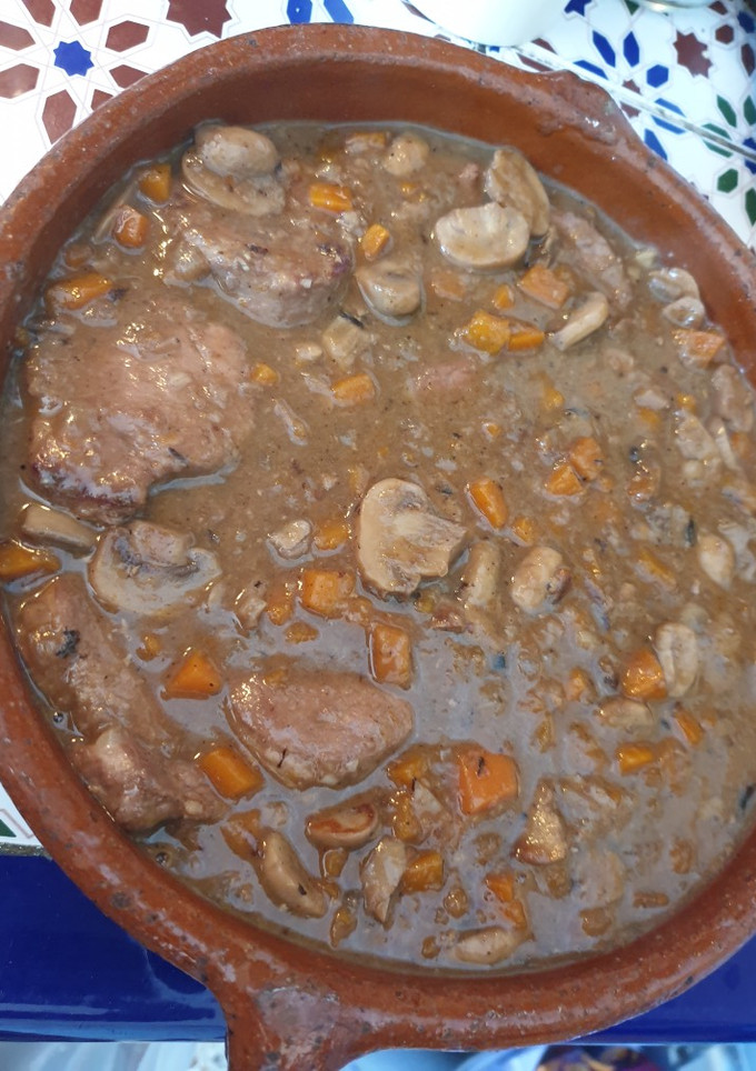 Una foto de Medallones de solomillo al vino tinto