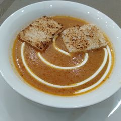 A picture of Tomato cream soup.