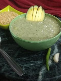 आम और भूजिया नमकीन चटनी (Aam aur bhujiya namkeen chutney recipe in Hindi) रेसिपी मुख्य फोटो