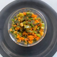 Baby corn veggie stir fry A picture of Baby corn veggie stir fry.