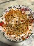 Spaghetti with Baby Squid Skillet-Style