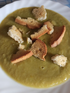 Una foto de Crema de guisantes