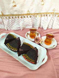 عکسی از دستور کیک خیس شکلاتی