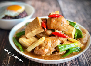 蔥燒豆腐雞腿 / 家常菜 的食譜成品照片
