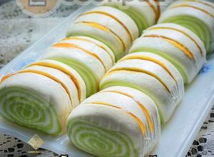 Gambar Pandan Mantou Seri Kaya (Rice Cooker)