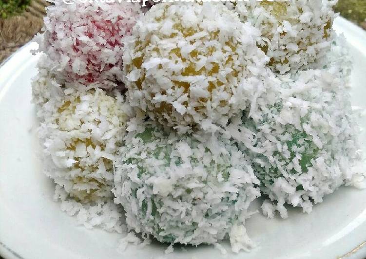 Klepon ubi rainbow