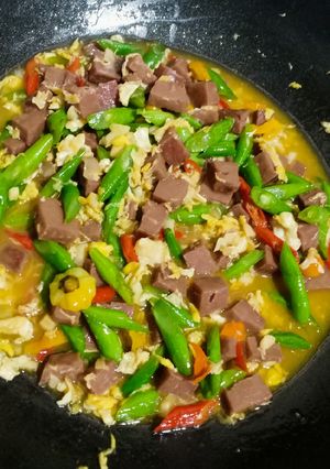 Foto resep Oseng buncis telor kornet
