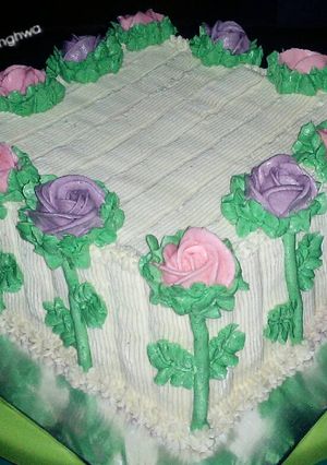 Foto resep Cake Hias Bunga Rose (base cake sponge cake)