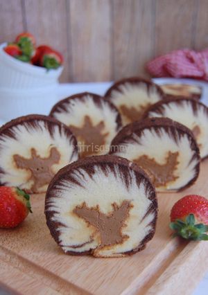 Foto resep Hurricane Chocolate Swiss Roll cake +photo step by step