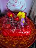Bavarois à la mousse de framboises et glaçage miroir 😃