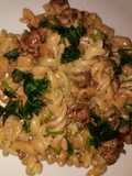 Fusilli con Blutwurst sauce (salsa de morcilla)