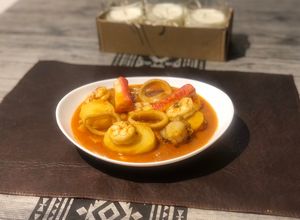 Una foto de Cazuela de mariscos