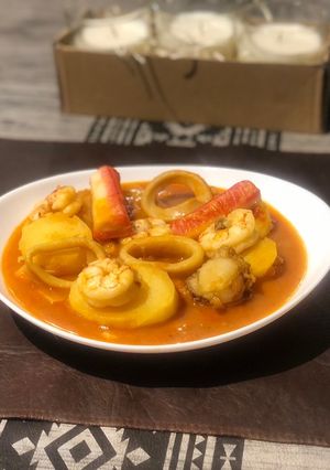 Una foto de Cazuela de mariscos