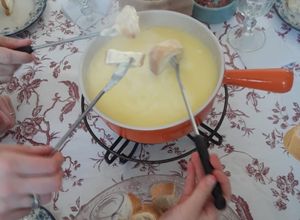 Una foto de Fondue suiza de Queso