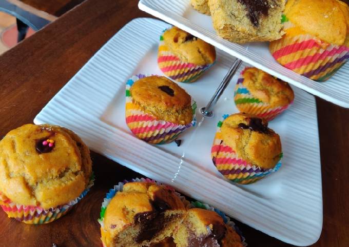 Recipe of Favorite Chocolate filled banana cupcakes