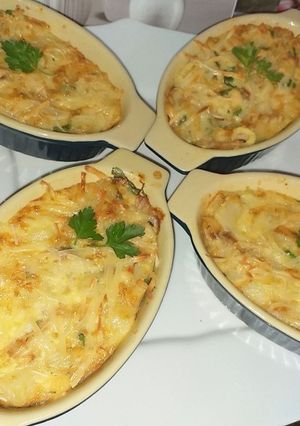 صورة لوصفة قراتان بطاطا ودجاج