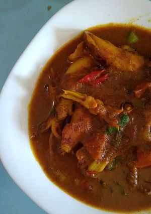 Foto resep Cumi asin kuah kuning pedas manis