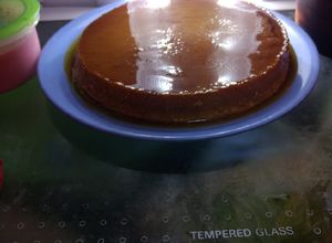 Una foto de Flan napolitano a baño María en estufa