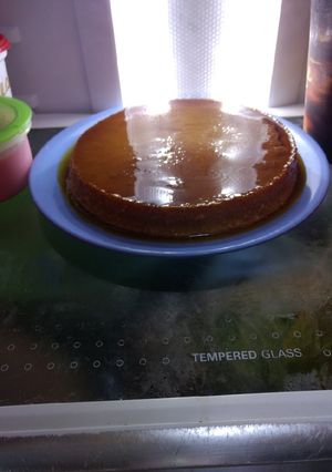 Una foto de Flan napolitano a baño María en estufa