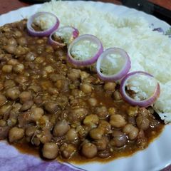 A picture of Chole Chawal.