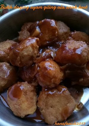 Foto resep Bistik daging ayam giling ala anak kost