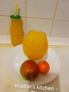 Orange and Apple juice ainihin hoton girkin