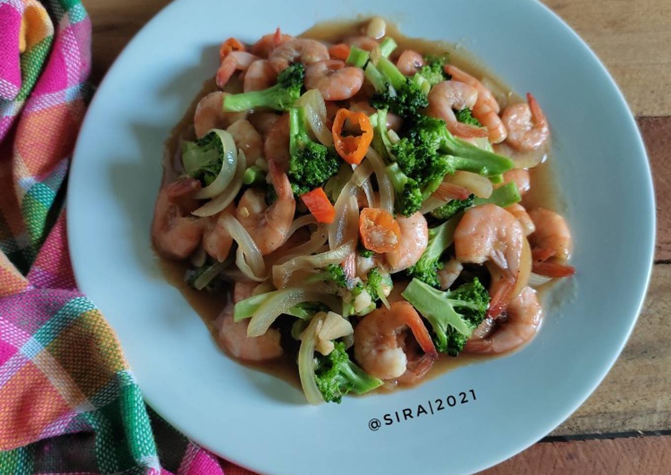 Udang Brokoli Saus Tiram