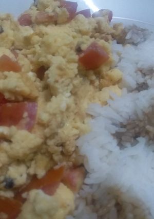 Hình của món Trứng cà chua cơm.