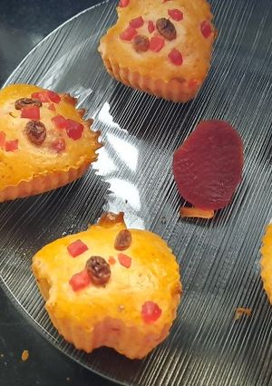 A picture of Beetroot muffins.
