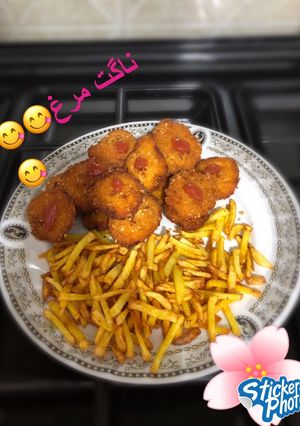 عکسی از دستور ناگت مرغ