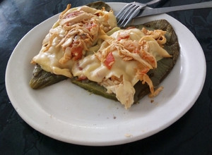 Una foto de Sopes de nopal
