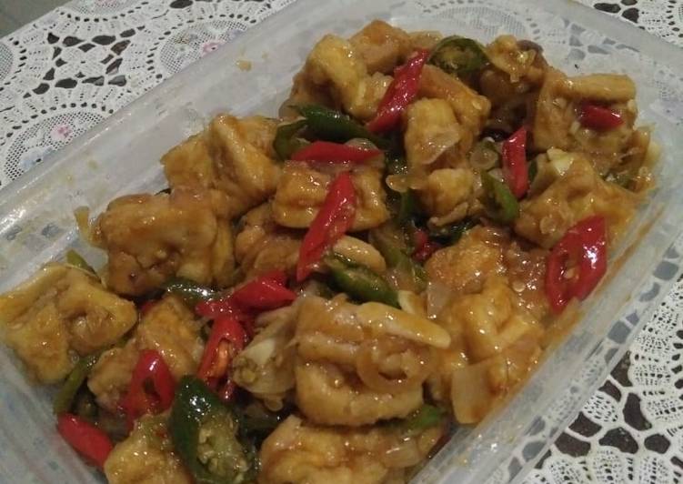 Oseng Tahu Cabe Hijau