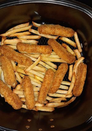 Foto resep French fries dan nugget air fryer
