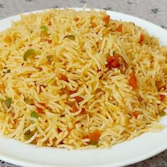 Szechuan fried rice A picture of Szechuan fried rice.