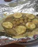 Filete al vapor al pimiento