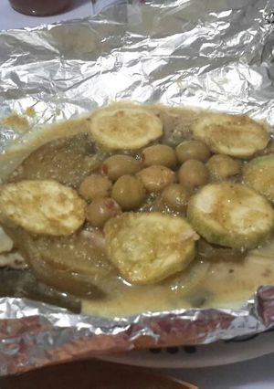 Una foto de Filete al vapor al pimiento