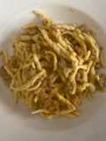 Baked Pasta with Yellow Tomato Sauce and Sausage