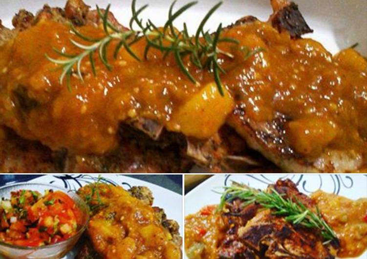 Bisteca Suína com Chutney de Manga e um vinagrete a mia manera -
Tudogosreceitas